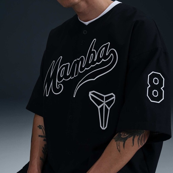 Nike Kobe Bryant Baseball Jersey Black Mamba Number 24 Large Black IB0007-010 - Picture 1 of 16